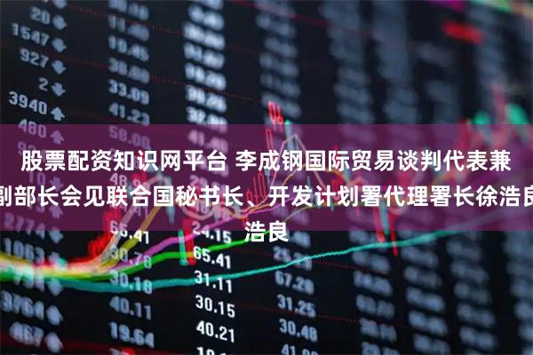 股票配资知识网平台 李成钢国际贸易谈判代表兼副部长会见联合国秘书长、开发计划署代理署长徐浩良